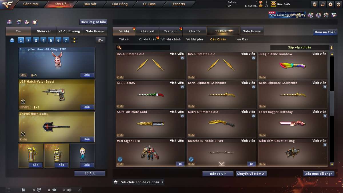 shop acc cf uy tin gia re